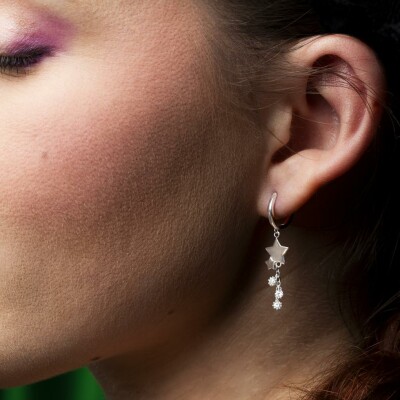 Boucles d'oreilles Lotus Silver Trendy Étoile en argent