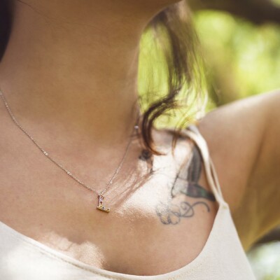 Collier Lotus Silver Rainbow en argent