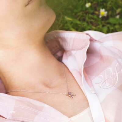 Collier Lotus Silver Rainbow en argent