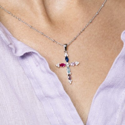 Collier Lotus Silver Rainbow It Girl en argent