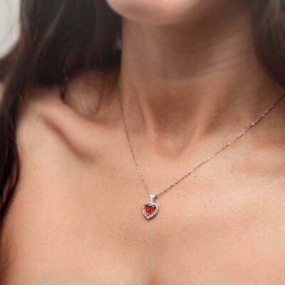 Collier Lotus Silver Colors Coeur en argent
