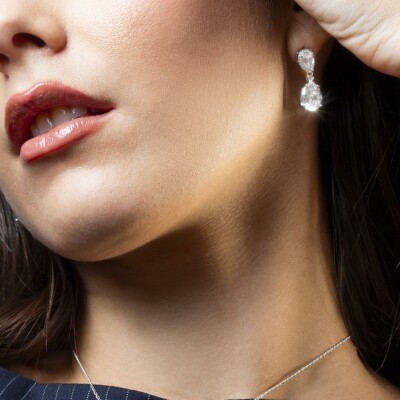 Boucles d'oreilles Lotus Silver Colors en argent