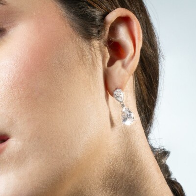 Boucles d'oreilles Lotus Silver Colors en argent