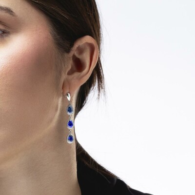 Boucles d'oreilles Lotus Silver Colors en argent