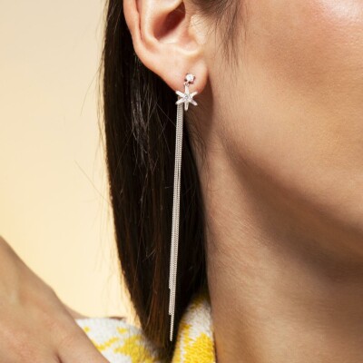 Boucles d'oreilles Lotus Silver Glam en argent