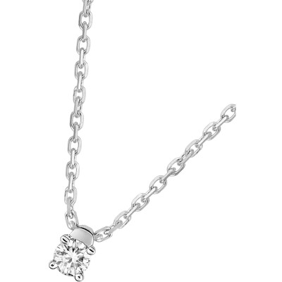 Collier en or blanc et diamant 0.07ct
