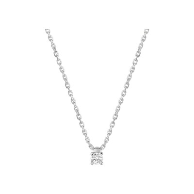 Collier en or blanc et diamant 0.07ct