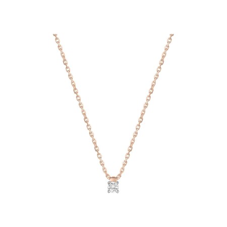 Collier en or rose et diamant 0.07ct