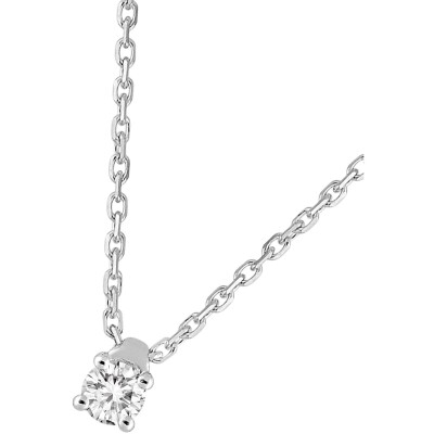 Collier en or blanc et diamant 0.10ct