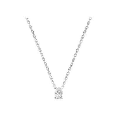 Collier en or blanc et diamant 0.10ct