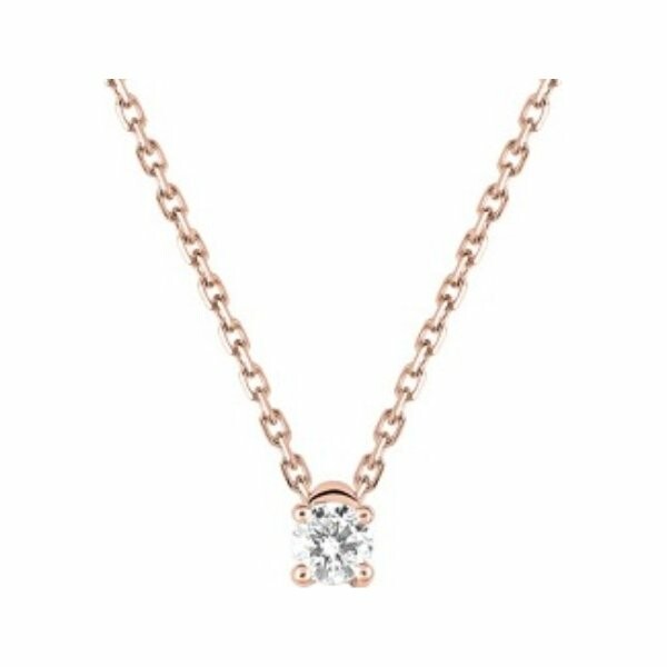 Collier en or rose et diamants de 0.10ct