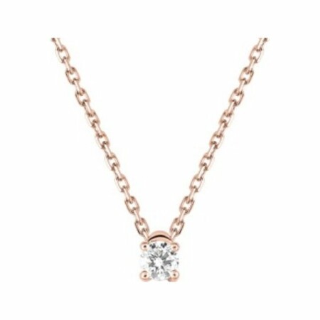 Collier en or rose et diamants de 0.10ct