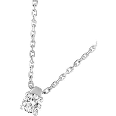 Collier en or blanc et diamant 0.15ct