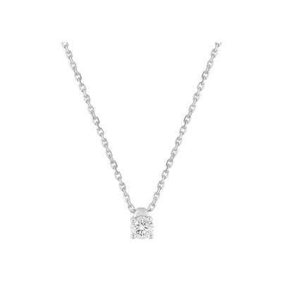 Collier en or blanc et diamant 0.15ct