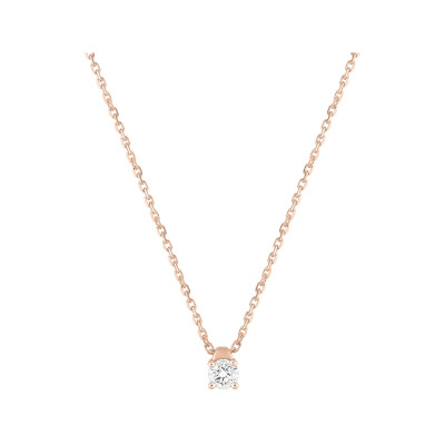 Collier en or rose et diamant