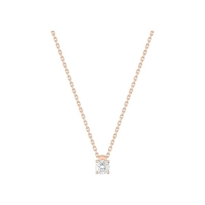 Collier en or rose et diamant 0.20ct