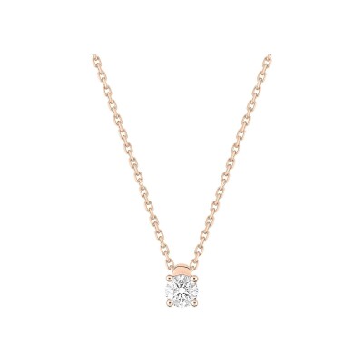 Collier en or rose et diamant 0.20ct