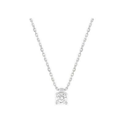 Collier en or blanc et diamant 0.25ct