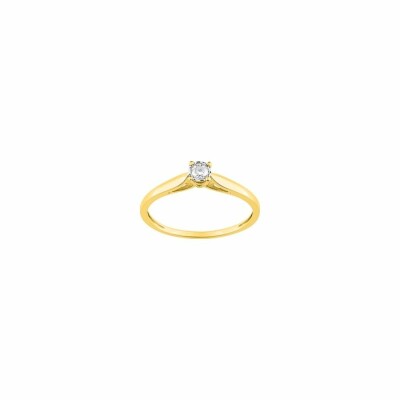 Bague en or blanc, or jaune et diamants