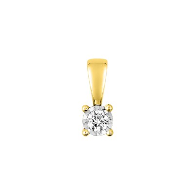 Pendentif en or jaune, or blanc et diamant 0.06ct