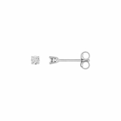 Boucles d'oreilles en or blanc et diamants de 0.03ct