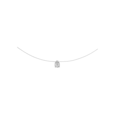 Collier en or blanc et diamant 0.026ct