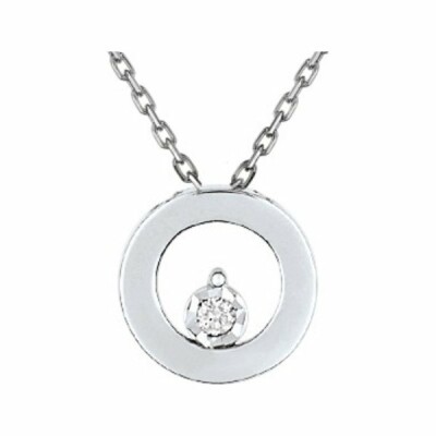 Collier en or blanc et diamant de 0.015ct