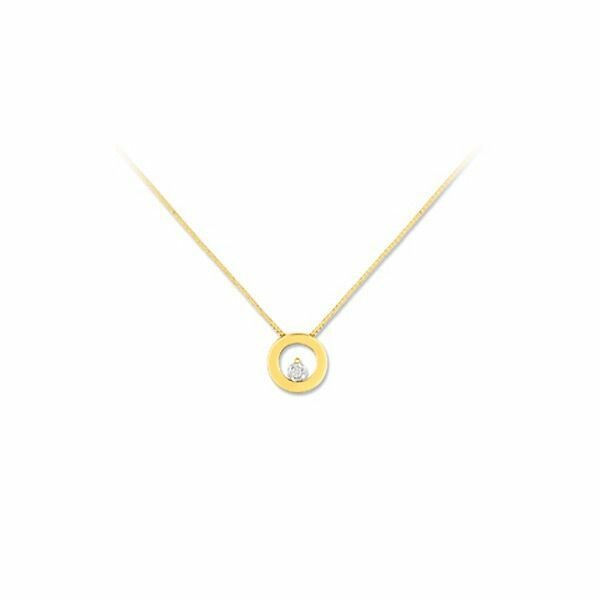 Collier en or jaune, or blanc et diamant