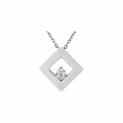 Collier en or blanc et diamants de 0.015ct