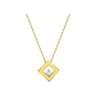 Collier en or jaune, or blanc et diamant 0.015ct