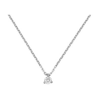 Collier en or blanc et diamant 0.10ct