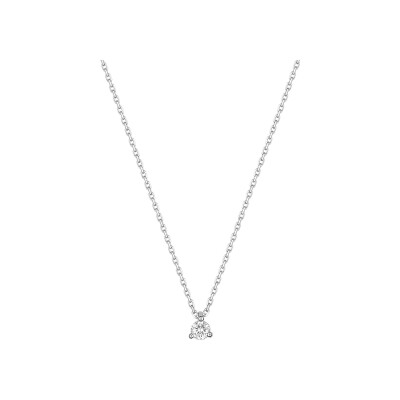 Collier en or blanc et diamant 0.10ct