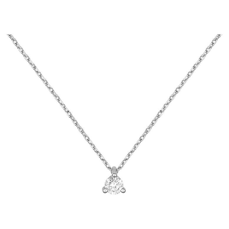 Collier en or blanc et diamant 0.15ct