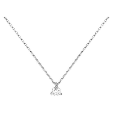 Collier en or blanc et diamant 0.15ct