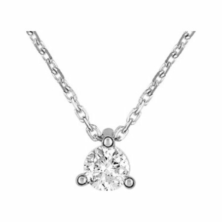 Collier en or blanc et diamants de 0.20ct