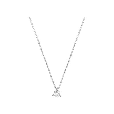 Collier en or blanc et diamant 0.20ct
