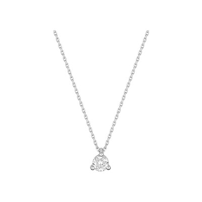 Collier en or blanc et diamant 0.25ct