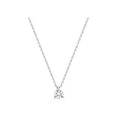 Collier en or blanc et diamant 0.30ct