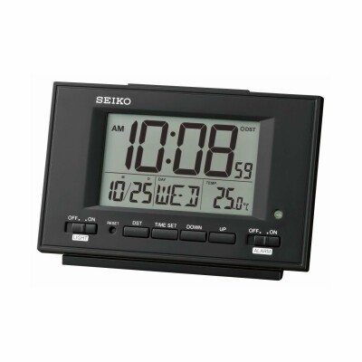 Réveil digital Seiko en plastique QHL075KN