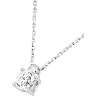 Collier en or blanc et diamant 0.40ct