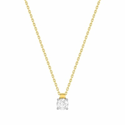 Collier en or jaune et diamant