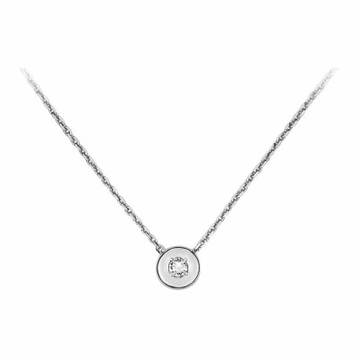 Collier en or blanc et diamant de 0.052ct
