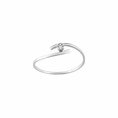 Bague en or blanc et diamants de 0.006ct