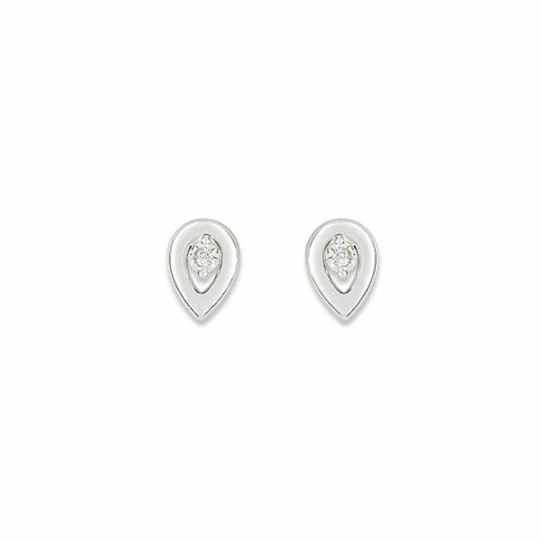 Boucles d'oreilles en or blanc et diamants