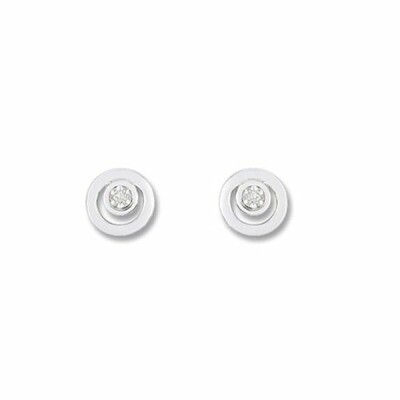 Boucles d'oreilles en or blanc et diamants