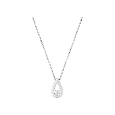 Collier en or blanc et diamant 0.08ct