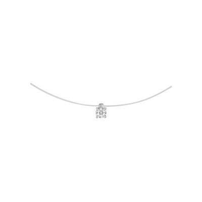 Collier en or blanc et diamant 0.10ct