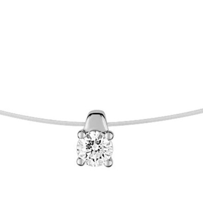 Collier en or blanc et diamant 0.15ct