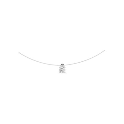 Collier en or blanc et diamant 0.20ct