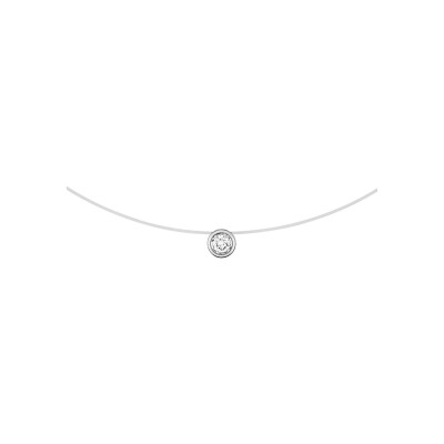Collier en or blanc et diamant 0.10ct